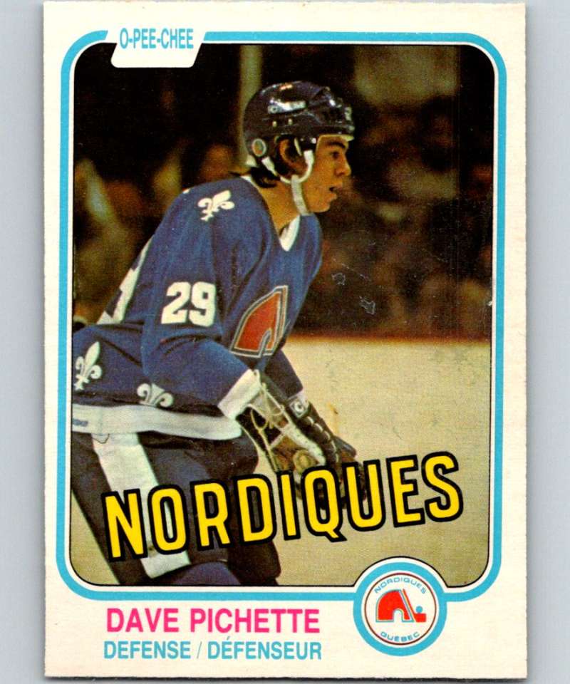 1981-82 O-Pee-Chee #280 Dave Pichette RC Rookie Nordiques 6573