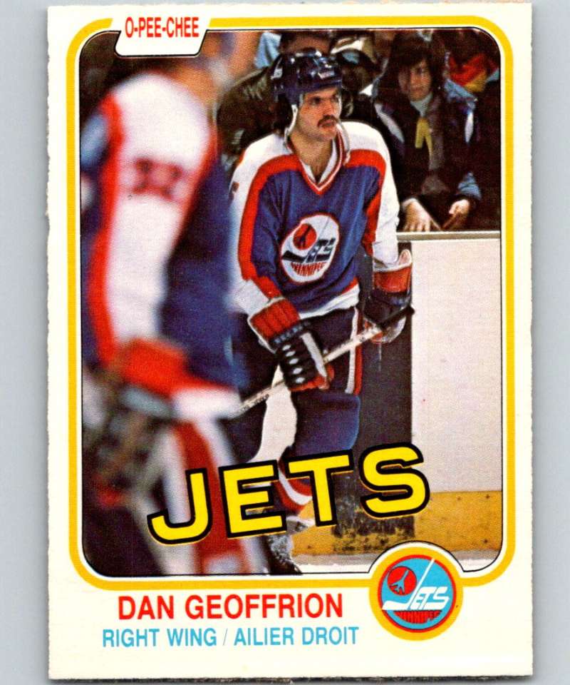 1981-82 O-Pee-Chee #364 Dan Geoffrion RC Rookie Winn Jets 6657