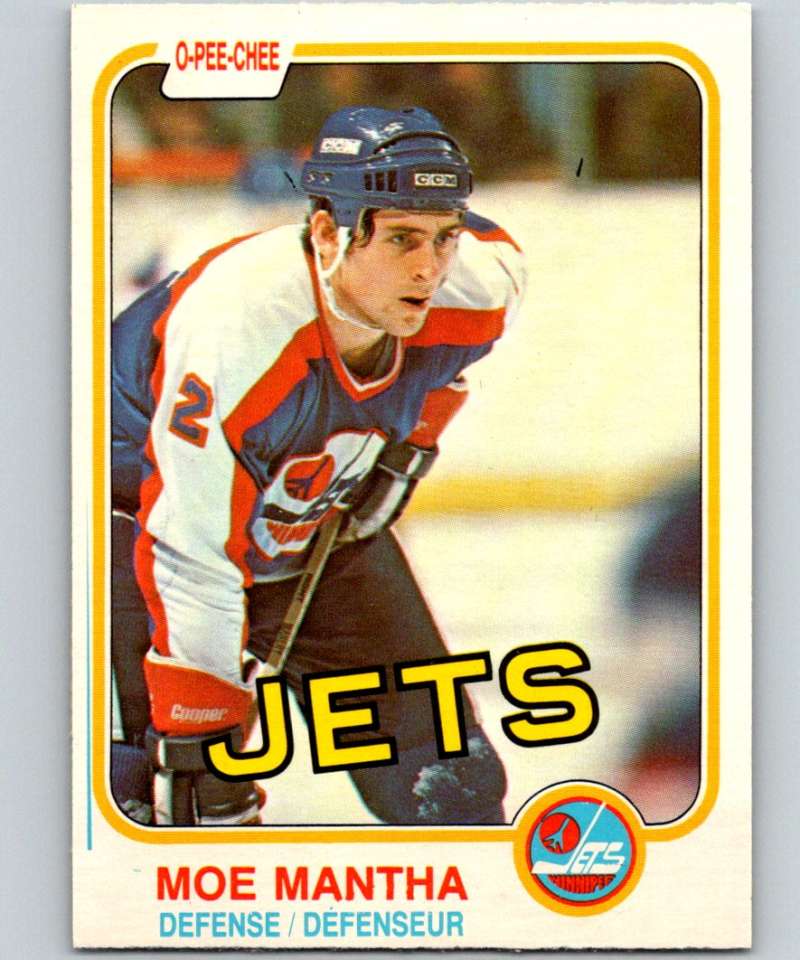 1981-82 O-Pee-Chee #373 Moe Mantha RC Rookie Winn Jets 6666