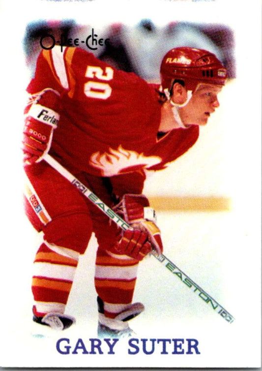 1988-89 O-Pee-Chee Minis #40 Gary Suter Flames NHL 05449