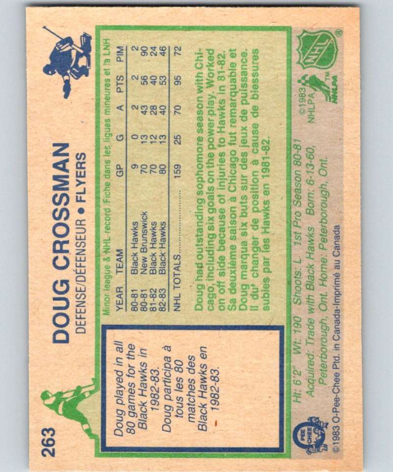 1983-84 O-Pee-Chee #263 Doug Crossman Flyers NHL Hockey