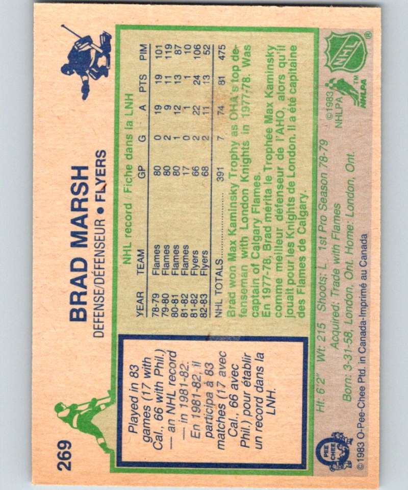 1983-84 O-Pee-Chee #269 Brad Marsh Flyers NHL Hockey