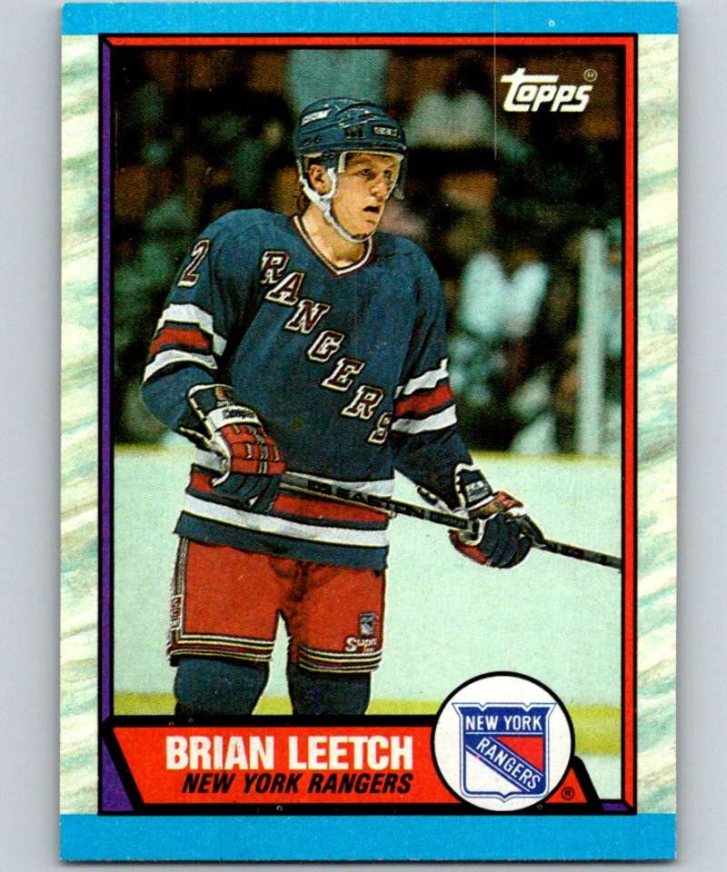 1989-90 Topps #136 Brian Leetch RC Rookie NY Rangers NHL Hockey