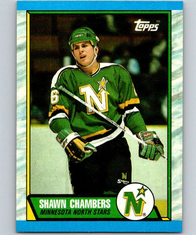 1989-90 Topps #142 Shawn Chambers RC Rookie North Stars NHL Hockey Image 1