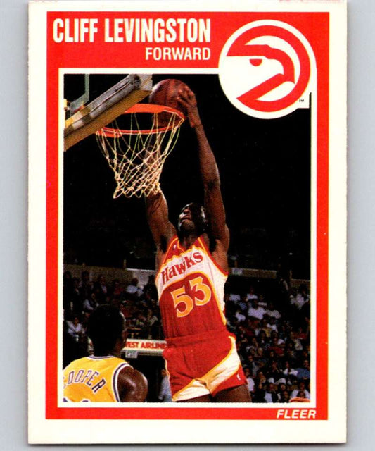 1989-90 Fleer #3 Cliff Levingston Hawks NBA Baseketball Image 1
