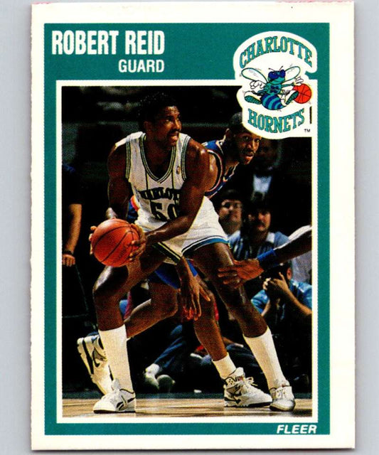 1989-90 Fleer #17 Robert Reid Hornets NBA Baseketball Image 1