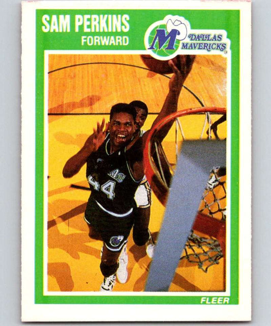 1989-90 Fleer #36 Sam Perkins Mavericks NBA Baseketball