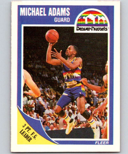 1989-90 Fleer #38 Michael Adams Nuggets NBA Baseketball