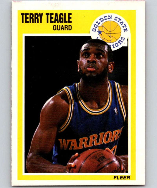 1989-90 Fleer #57 Terry Teagle Warriors NBA Baseketball Image 1