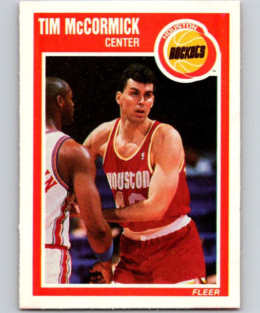 1989-90 Fleer #60 Tim McCormick Rockets NBA Baseketball Image 1