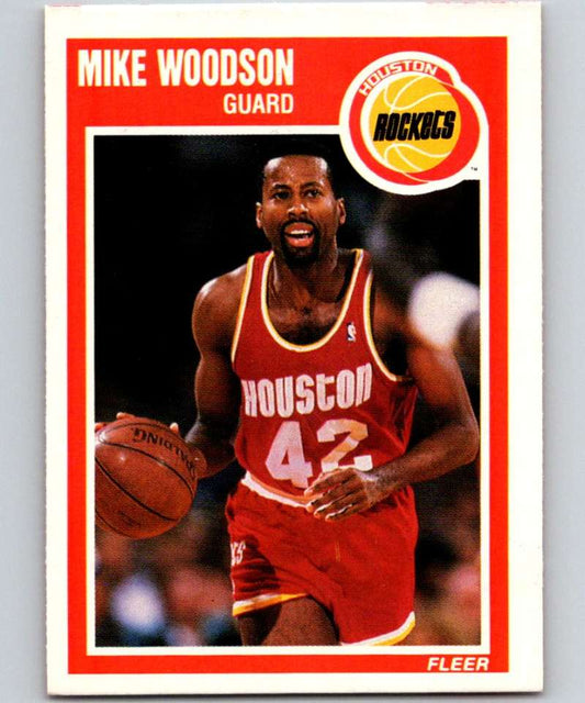 1989-90 Fleer #63 Mike Woodson Rockets NBA Baseketball Image 1