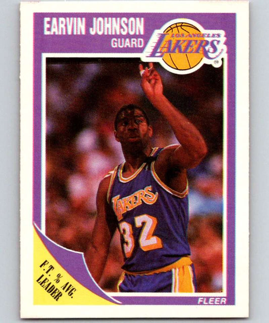 1989-90 Fleer #77 Magic Johnson Lakers NBA Baseketball