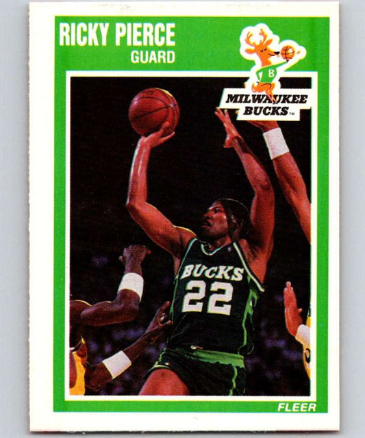1989-90 Fleer #88 Ricky Pierce Bucks NBA Baseketball Image 1