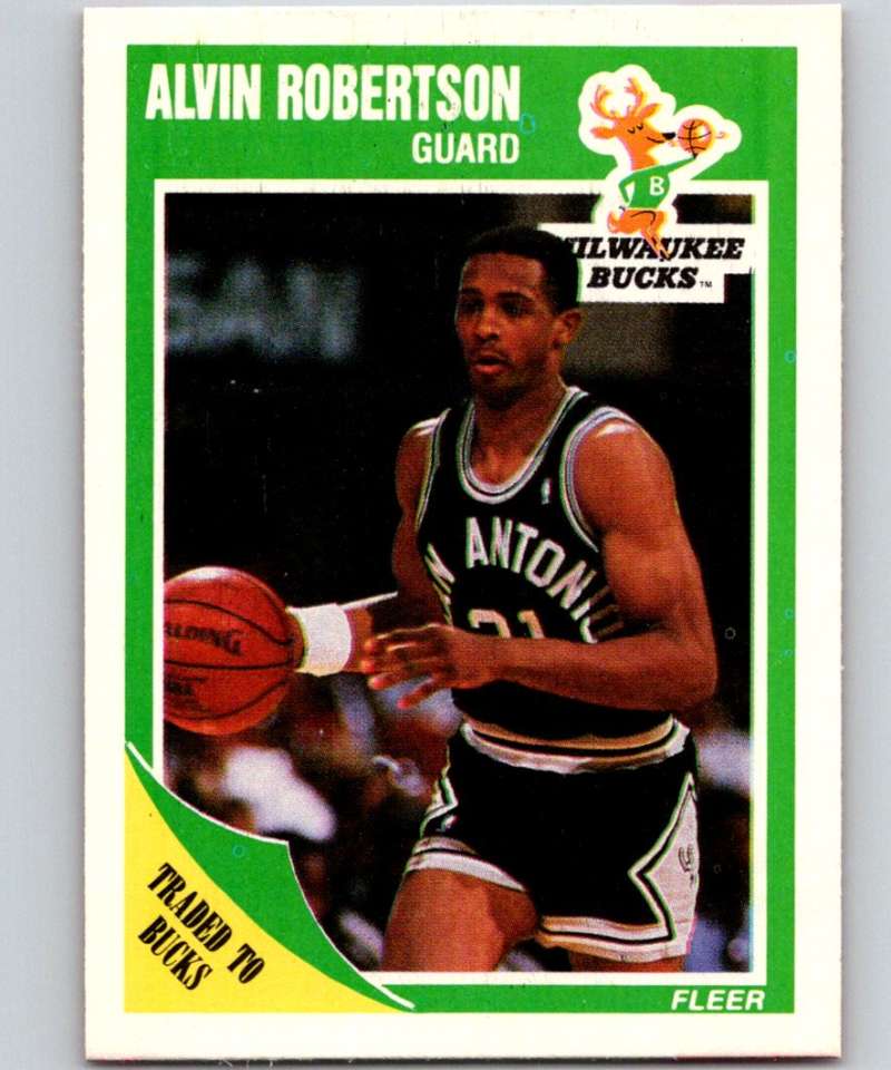 1989-90 Fleer #90 Alvin Robertson Bucks NBA Baseketball Image 1