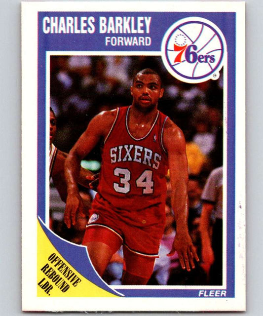 1989-90 Fleer #113 Charles Barkley 76ers NBA Baseketball