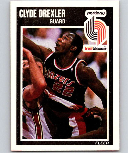 1989-90 Fleer #128 Clyde Drexler Blazers NBA Baseketball