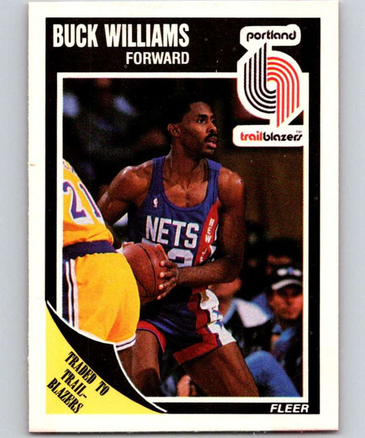 1989-90 Fleer #132 Buck Williams Blazers NBA Baseketball Image 1