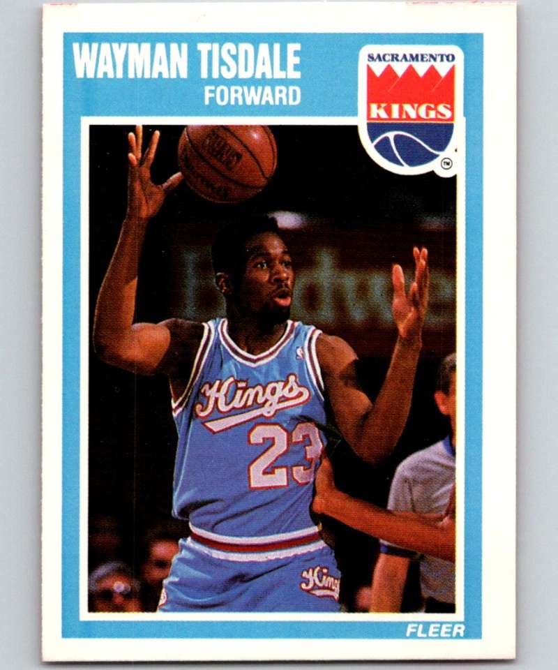 1989-90 Fleer #139 Wayman Tisdale Sac Kings NBA Baseketball Image 1