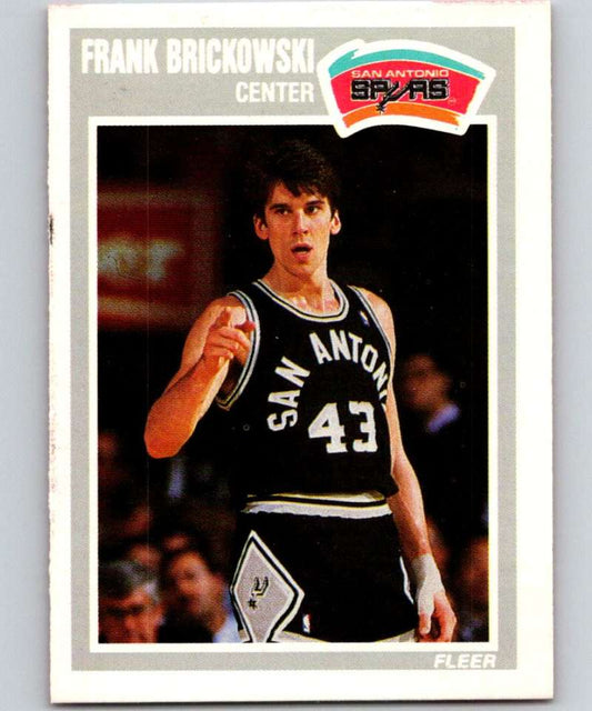 1989-90 Fleer #141 Frank Brickowski Spurs NBA Baseketball Image 1