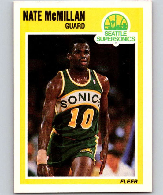 1989-90 Fleer #150 Nate McMillan NBA Baseketball Image 1