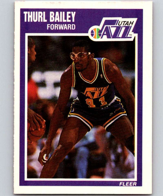 1989-90 Fleer #151 Thurl Bailey Jazz NBA Baseketball Image 1