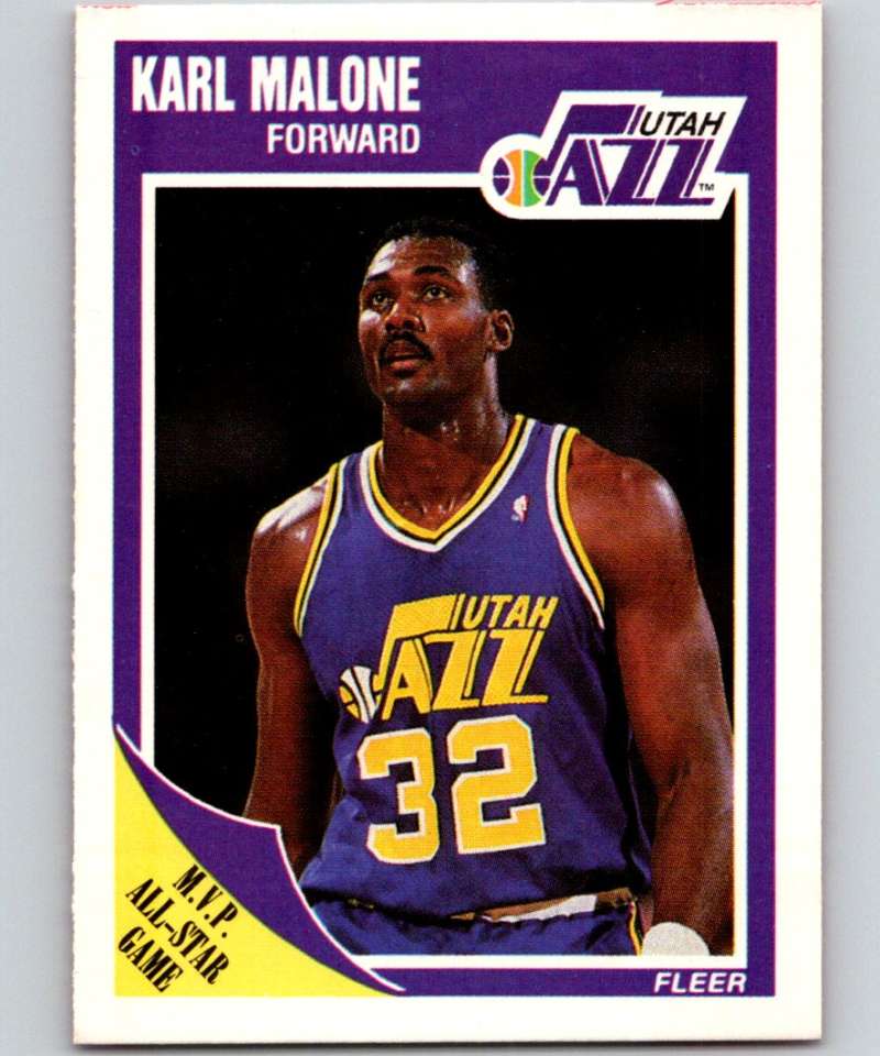 1989-90 Fleer #155 Karl Malone Jazz NBA Baseketball