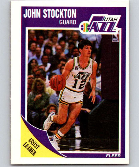 1989-90 Fleer #156 John Stockton Jazz NBA Baseketball