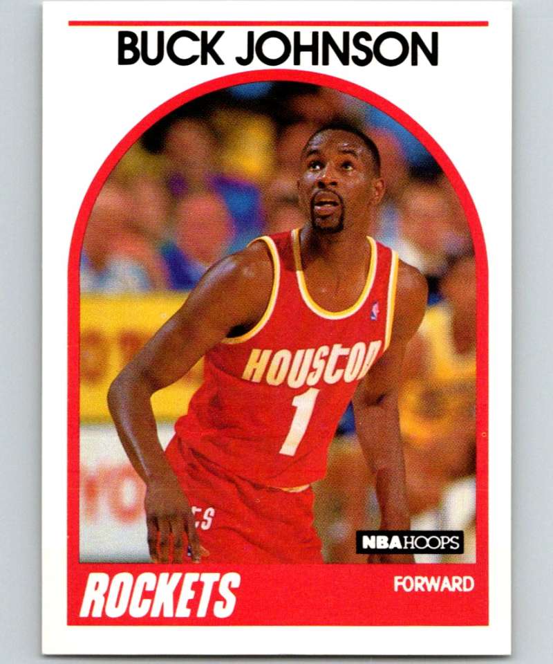 1989-90 Hoops #237 Buck Johnson RC Rookie Rockets NBA Basketball Image 1