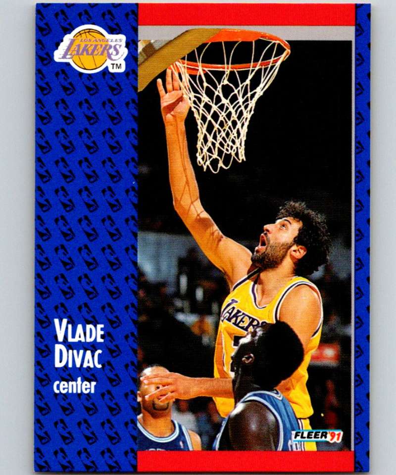 1991-92 Fleer #97 Vlade Divac Lakers NBA Basketball Image 1