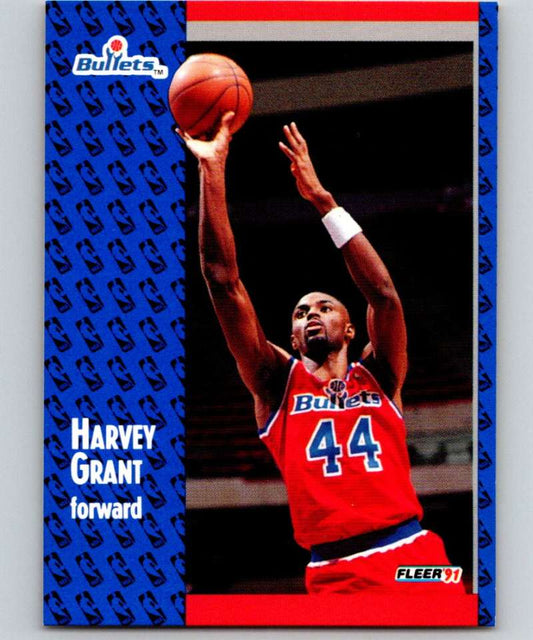 1991-92 Fleer #207 Harvey Grant Bullets NBA Basketball Image 1