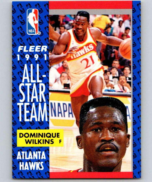1991-92 Fleer #212 Dominique Wilkins Hawks AS NBA Basketball