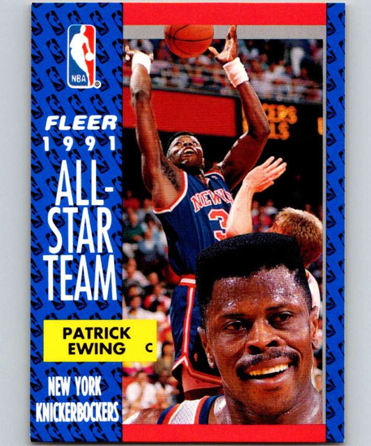 1991-92 Fleer #215 Patrick Ewing Knicks AS NBA Basketball Image 1