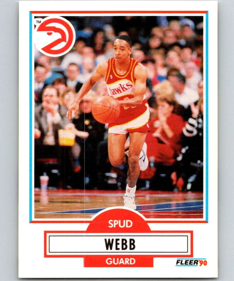 1990-91 Fleer #5 Spud Webb Hawks NBA Basketball