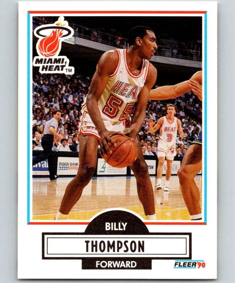 1990-91 Fleer #103 Billy Thompson Heat NBA Basketball Image 1