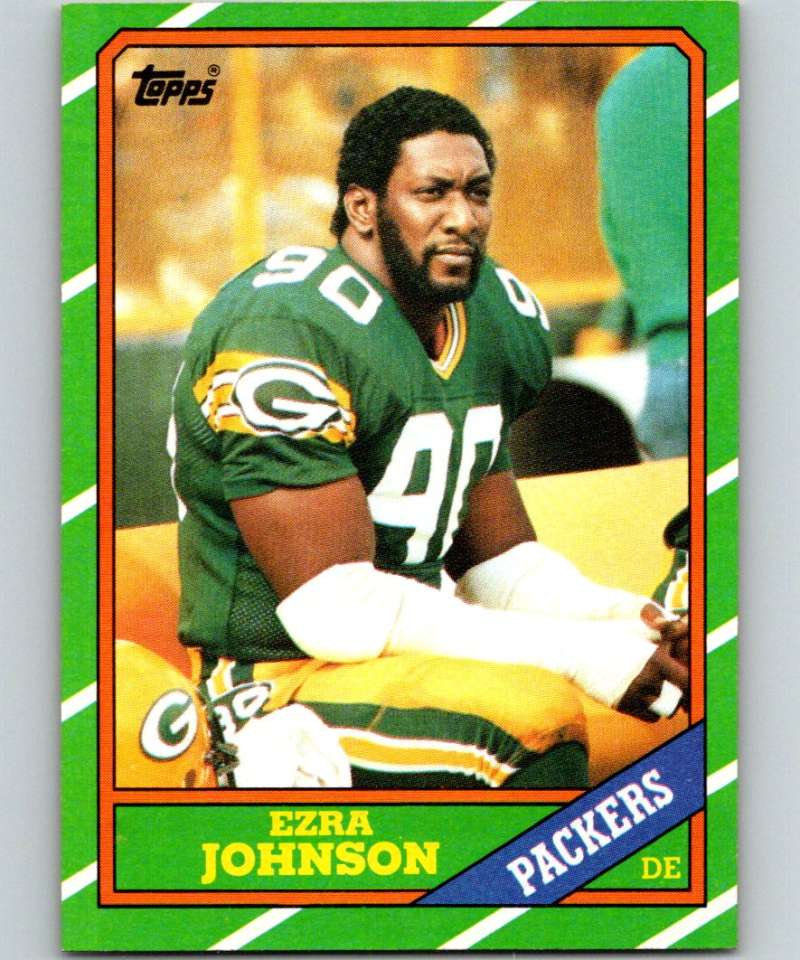 1986 Topps #221 Ezra Johnson Packers NFL Football Image 1