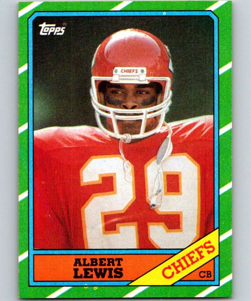 1986 Topps #312 Albert Lewis RC Rookie Chiefs NFL Football