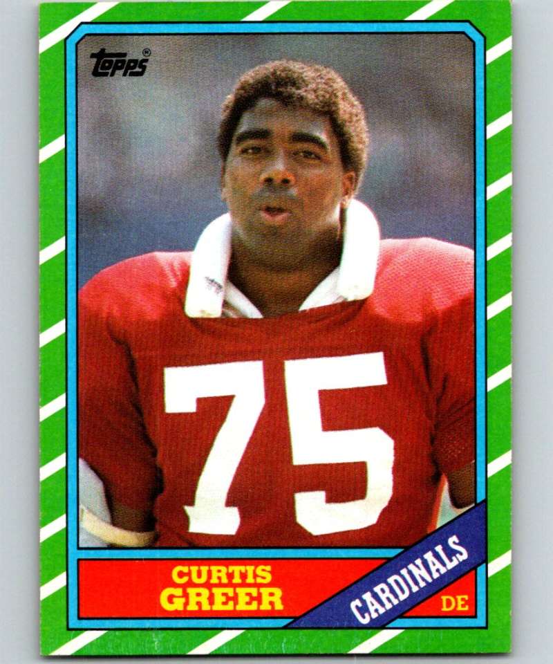 1986 Topps #334 Curtis Greer Cardinals NFL Football Image 1