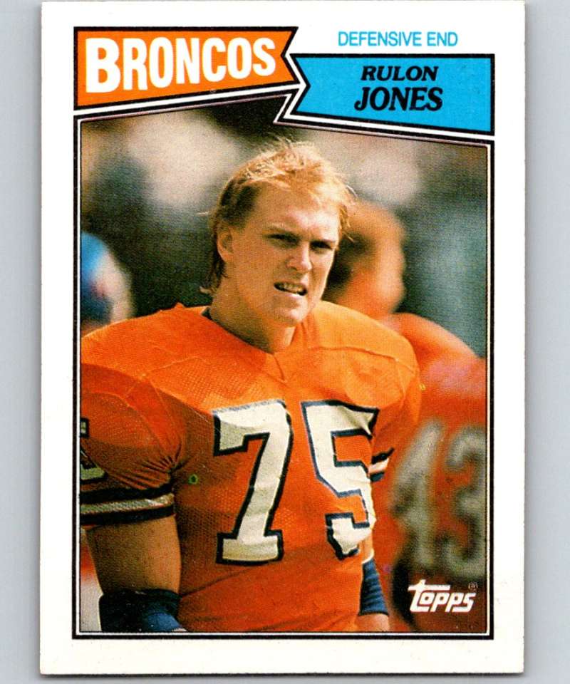 1987 Topps #38 Rulon Jones Broncos NFL Football Image 1