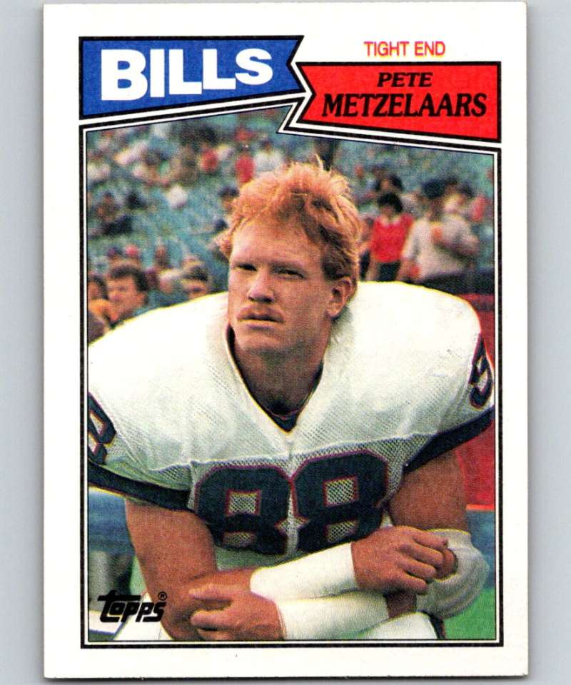 1987 Topps #366 Pete Metzelaars RC Rookie Bills NFL Football Image 1
