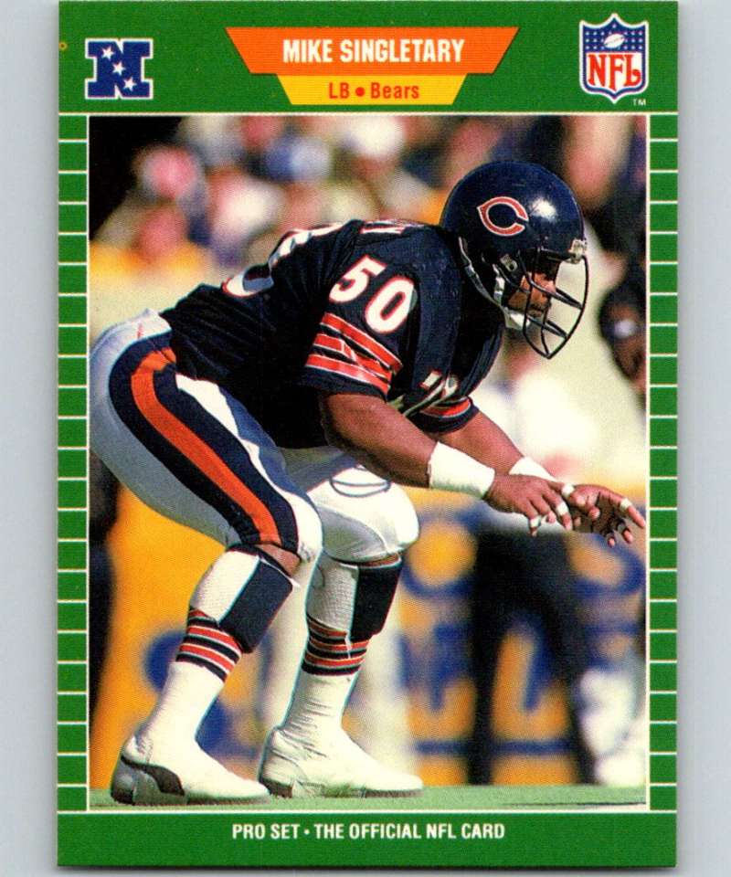 1989 Pro Set #50 Mike Singletary Bears NFL Football Image 1