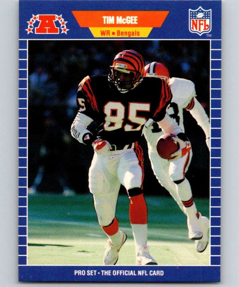 1989 Pro Set #64 Tim McGee Bengals NFL Football Image 1