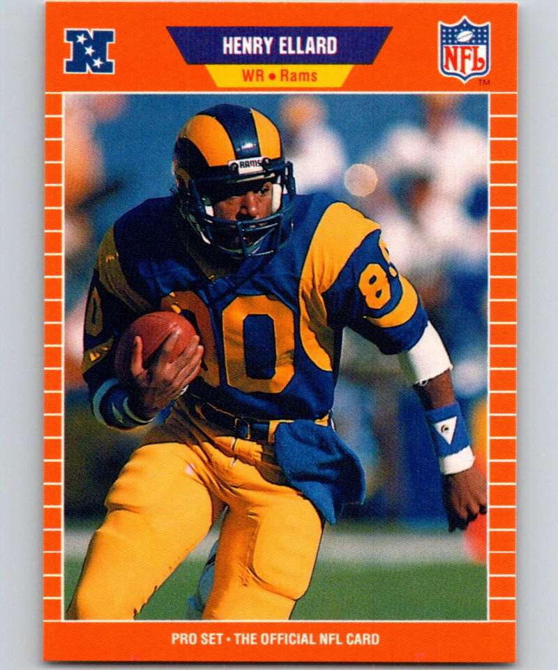 1989 Pro Set #198 Henry Ellard LA Rams NFL Football Image 1