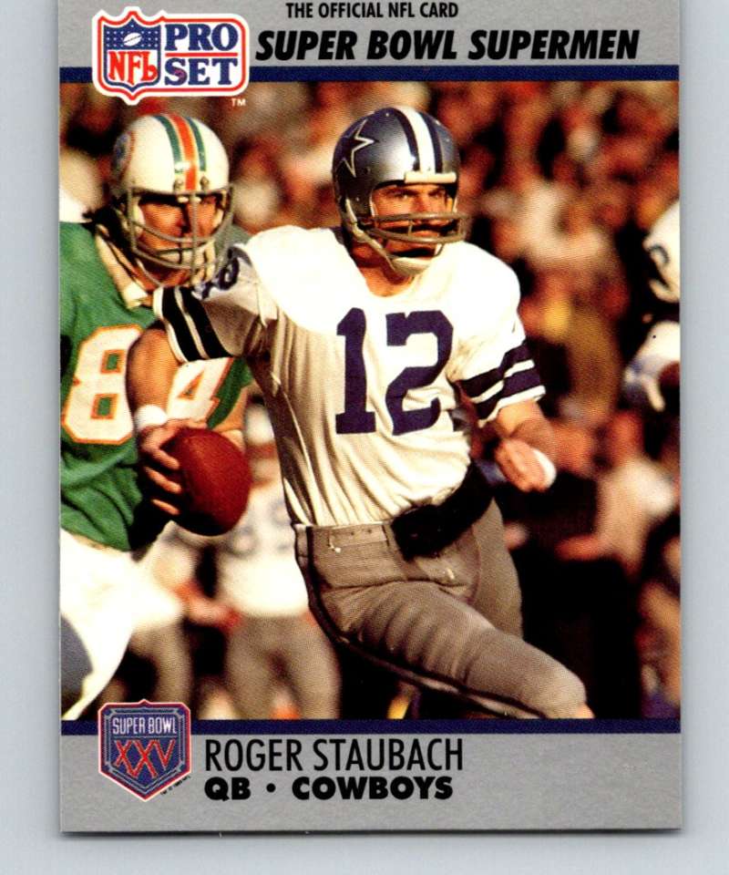 1990 Pro Set Super Bowl 160 #37 Roger Staubach Cowboys NFL Football
