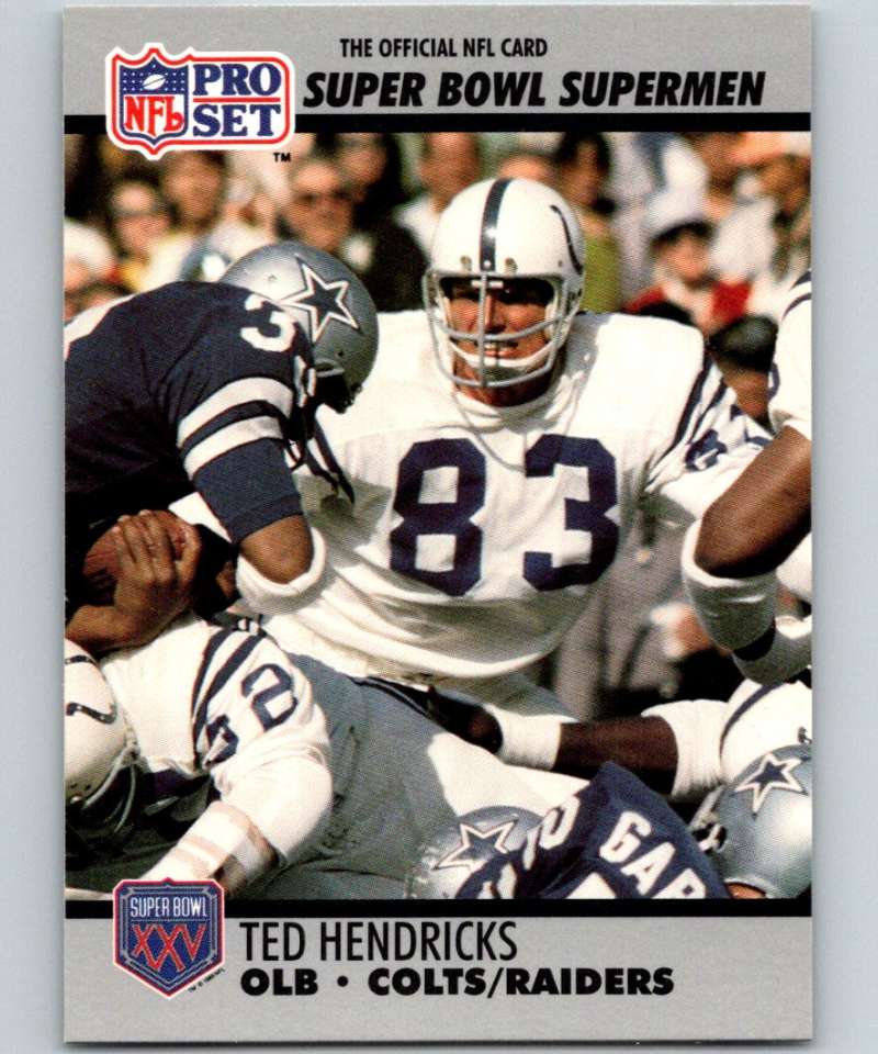 1990 Pro Set Super Bowl 160 #97 Ted Hendricks NFL Football