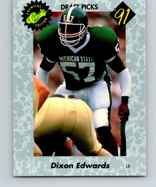 1991 Classic #34 Dixon Edwards NFL Football Image 1