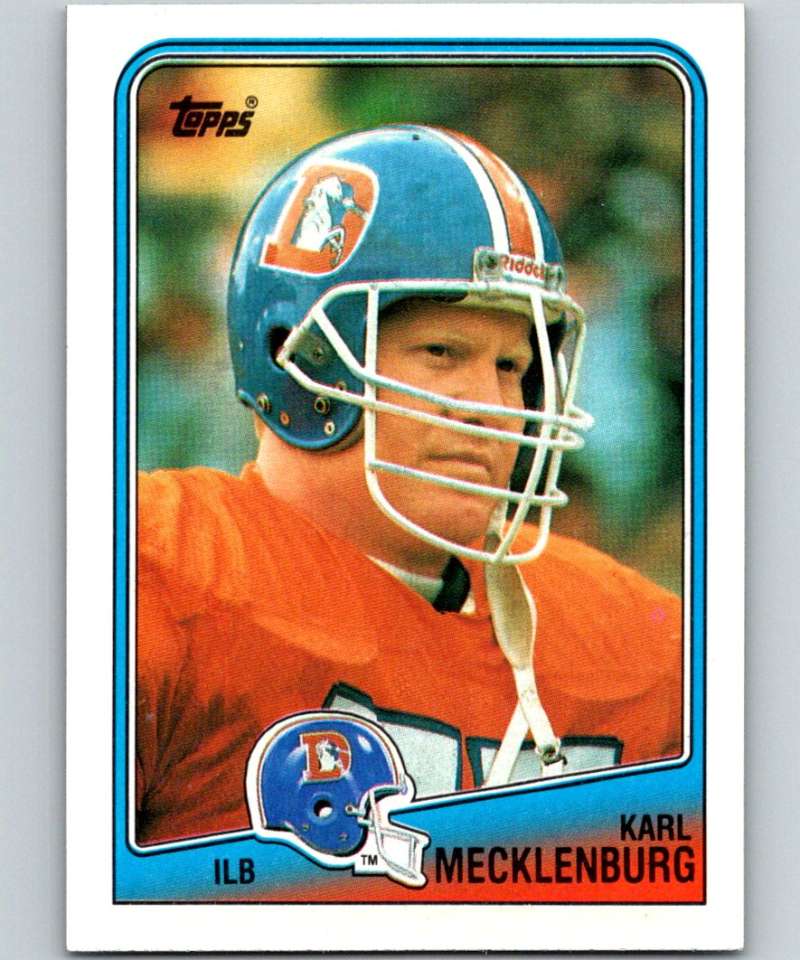 1988 Topps #33 Karl Mecklenburg Broncos NFL Football Image 1