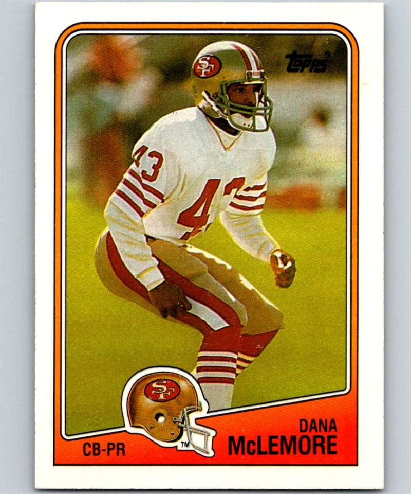 1988 Topps #53 Dana McLemore 49ers NFL Football Image 1