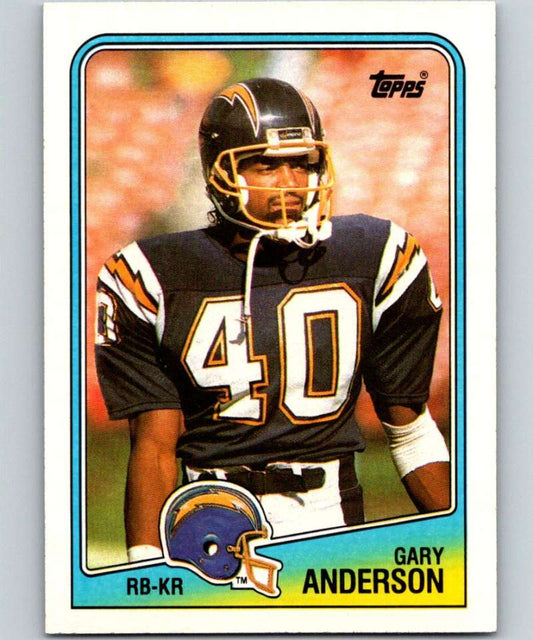 1988 Topps #205 Gary Anderson Chargers NFL Football Image 1