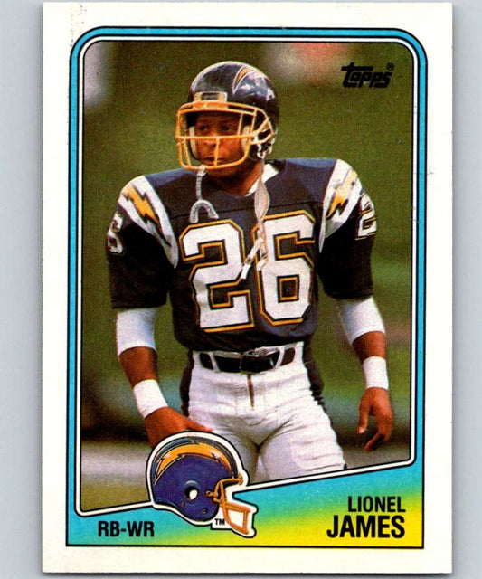 1988 Topps #207 Lionel James Chargers NFL Football Image 1