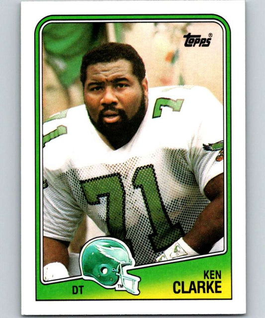 1988 Topps #242 Ken Clarke Eagles NFL Football Image 1